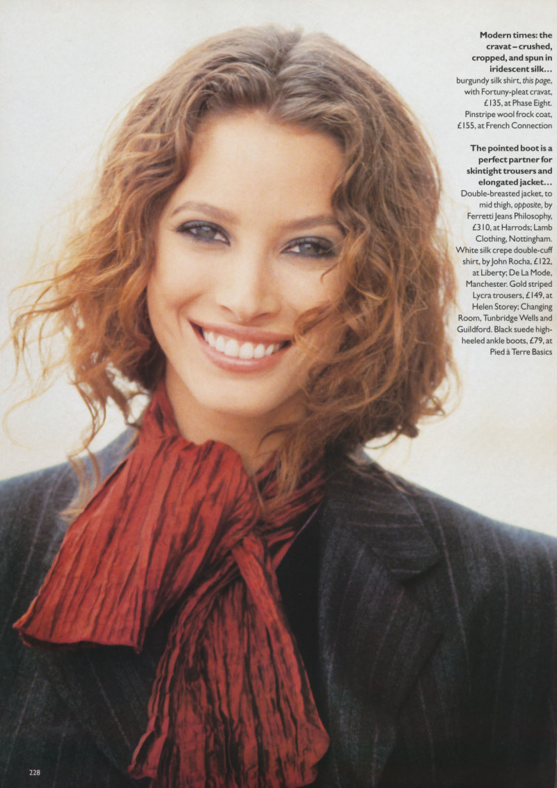 Christy Turlington featured in Artful dodgers, October 1993