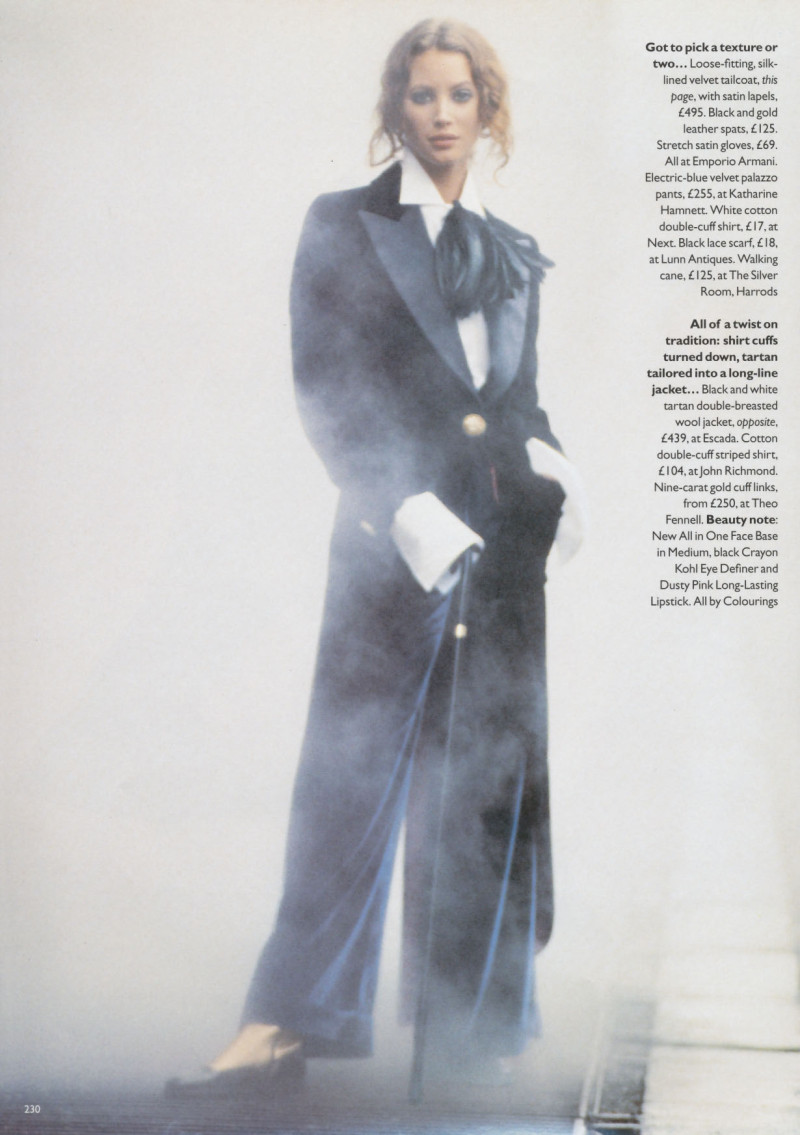 Christy Turlington featured in Artful dodgers, October 1993