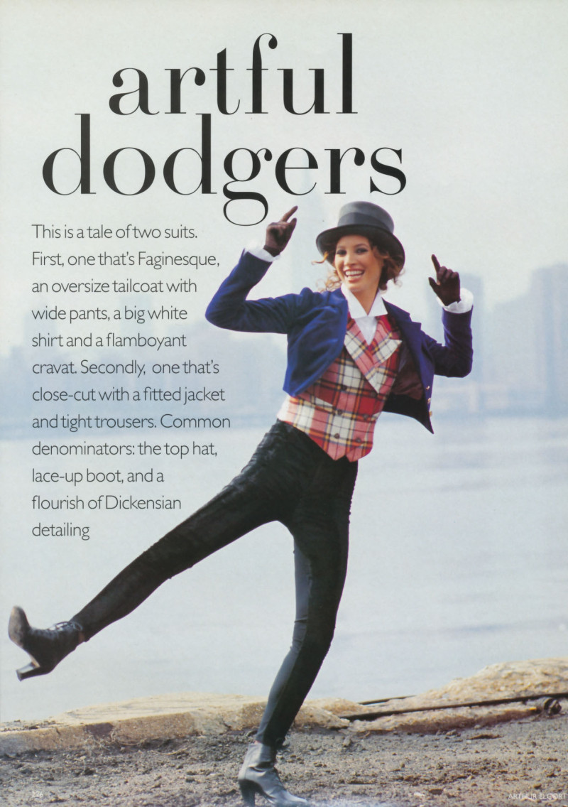 Christy Turlington featured in Artful dodgers, October 1993