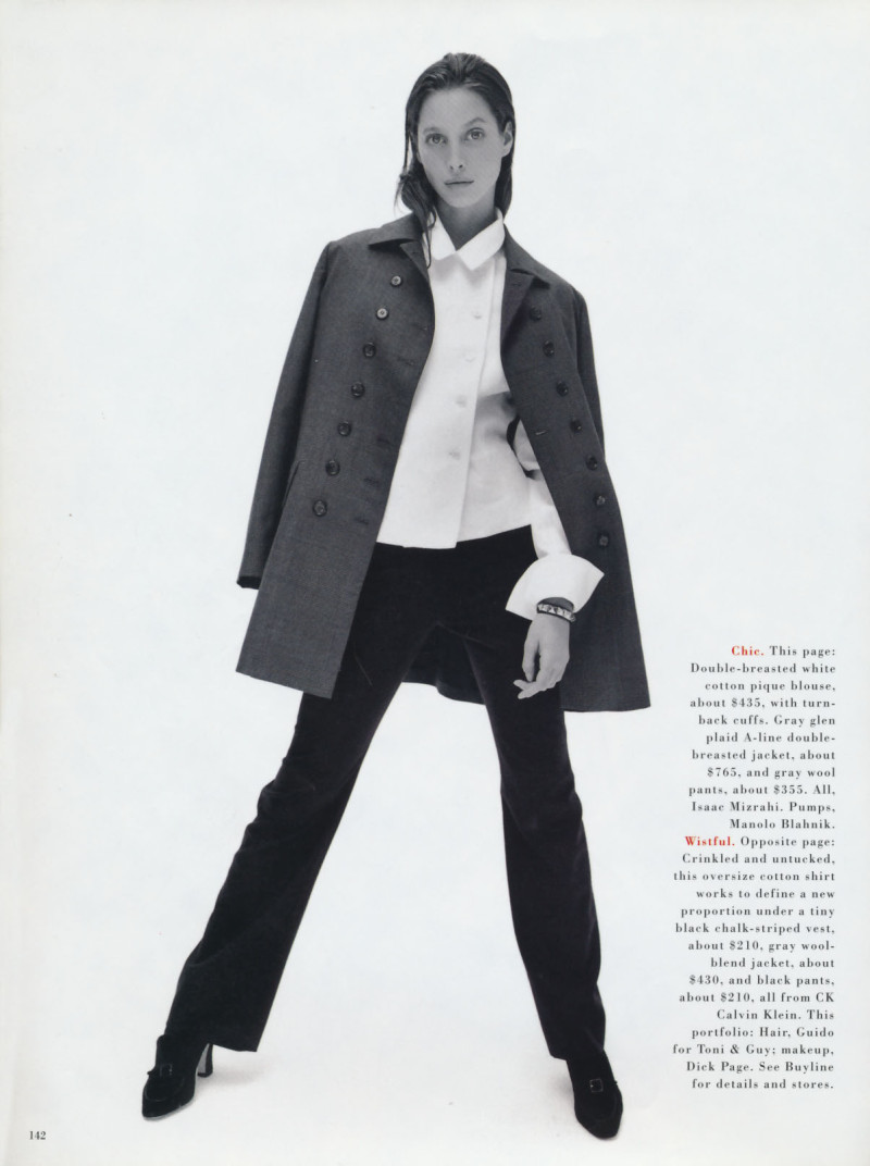 Christy Turlington featured in A white shirt, August 1993