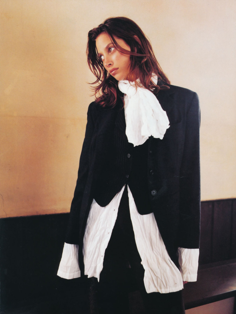 Christy Turlington featured in A white shirt, August 1993