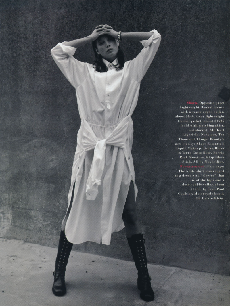 Christy Turlington featured in A white shirt, August 1993