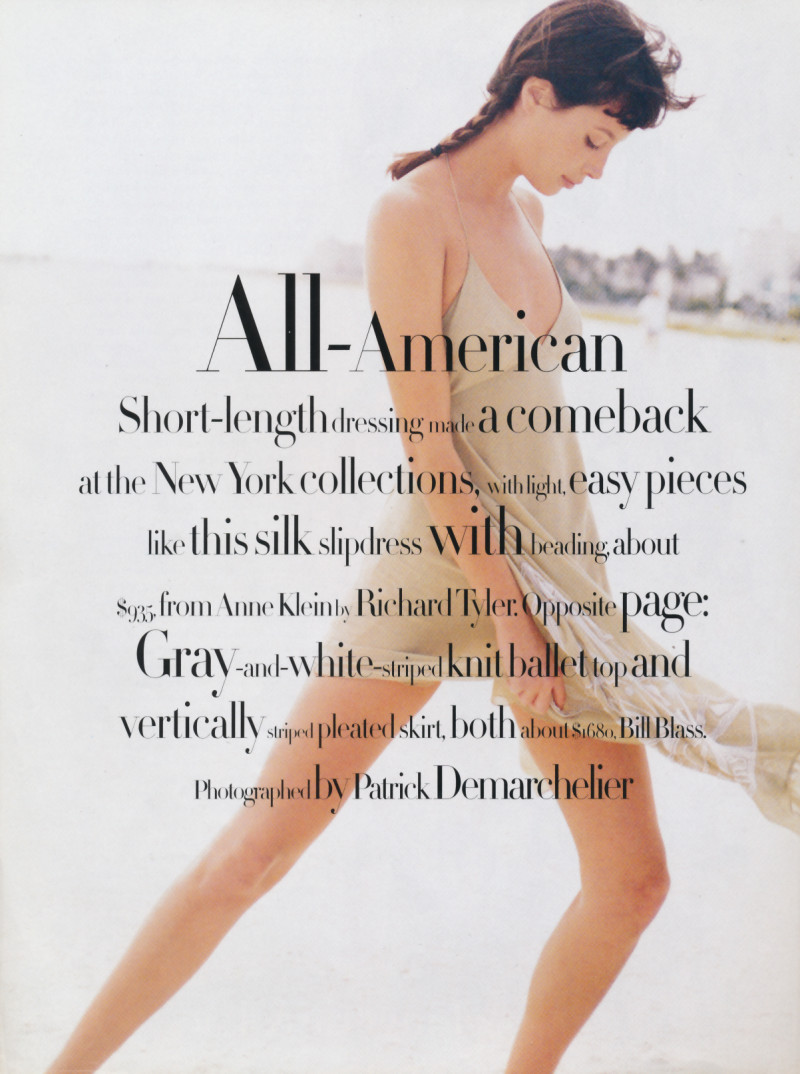 Christy Turlington featured in All american, January 1994