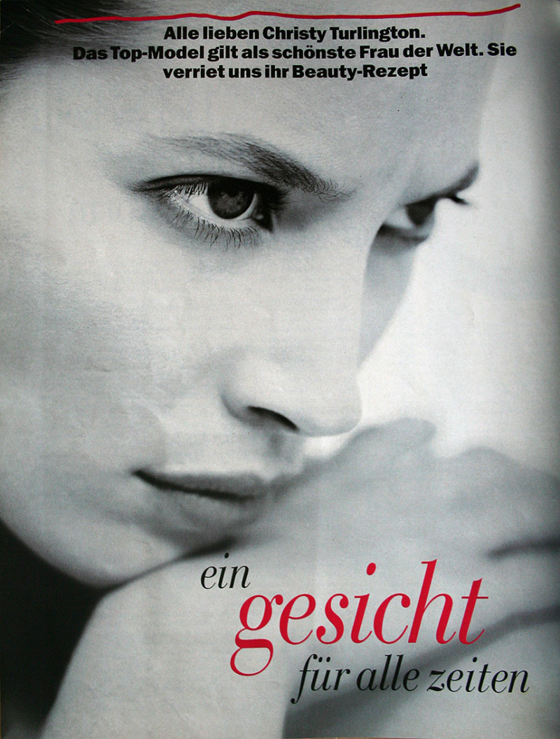 Christy Turlington featured in Ein gesicht fur alle seiten, June 1994