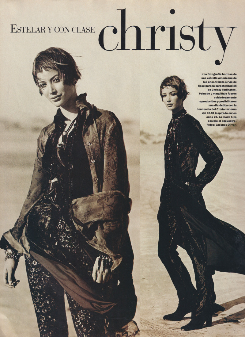 Christy Turlington featured in El arte de comunicar, March 1994