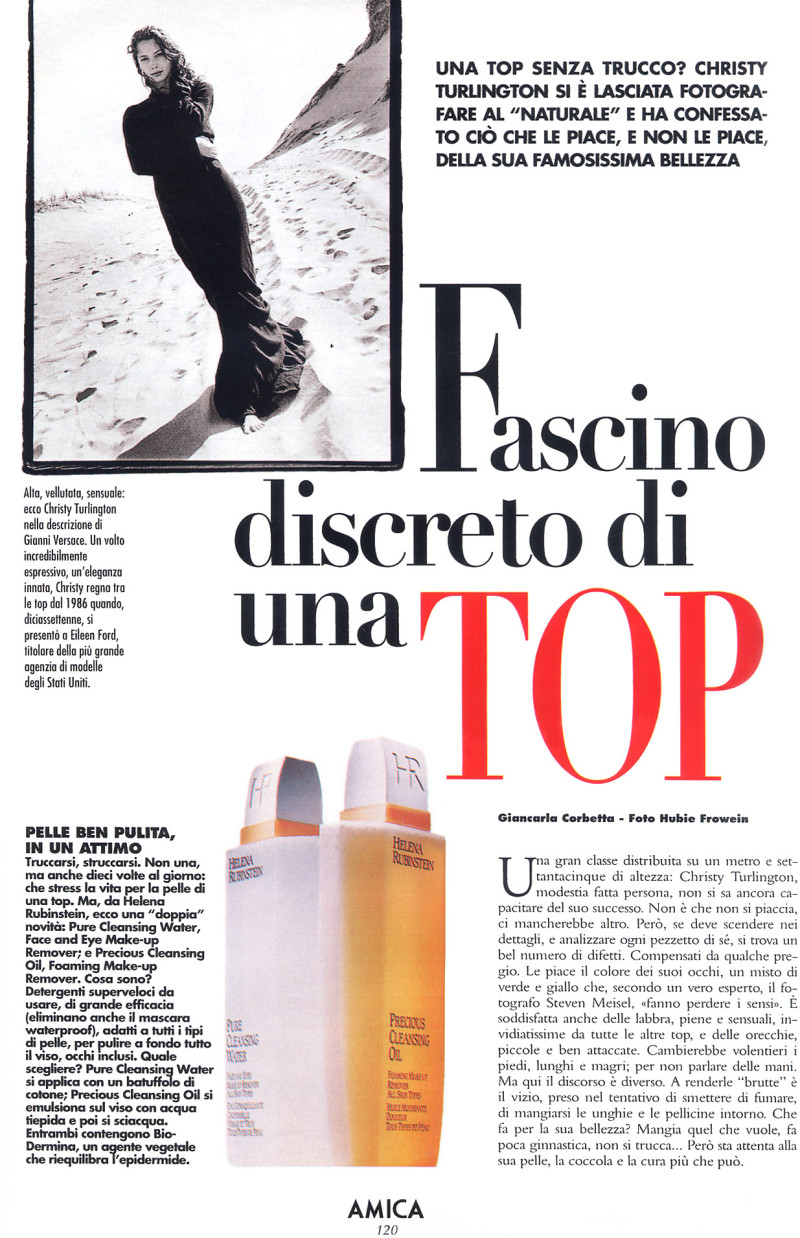 Christy Turlington featured in Fascino discreto di una top, September 1994