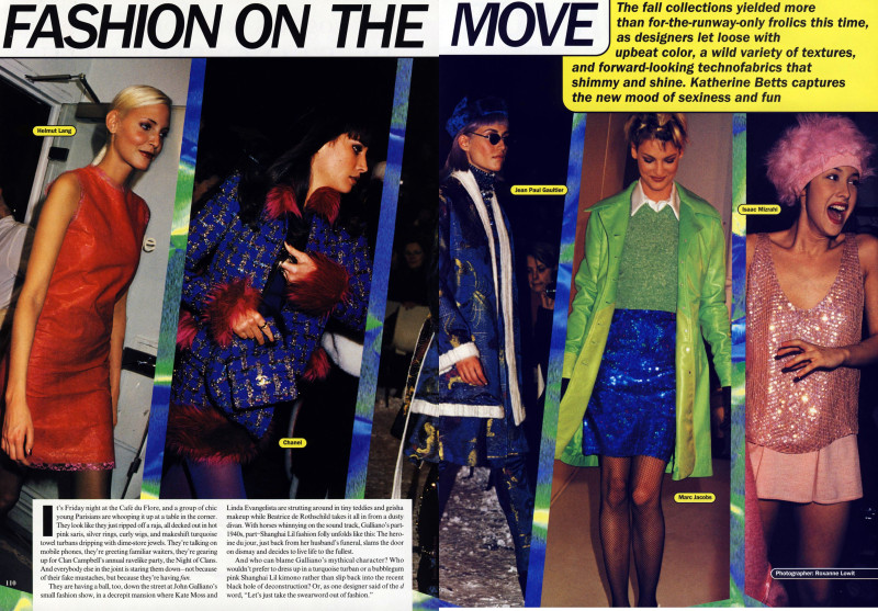 Christy Turlington featured in Fashion on the move, July 1994