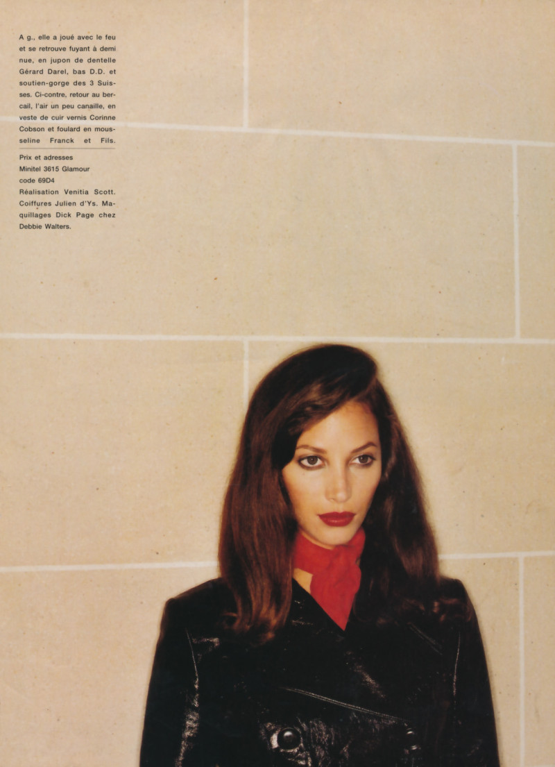 Christy Turlington featured in La double vie de Christy, October 1994