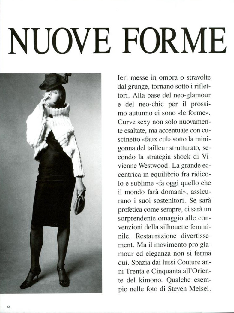 Christy Turlington featured in Nuevo forme, July 1994