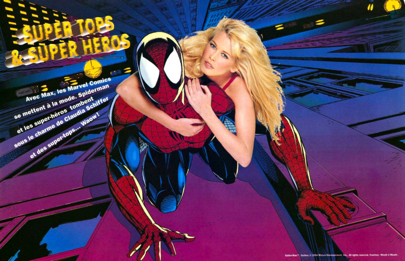 Claudia Schiffer featured in Super tops et Super Heros, November 1994