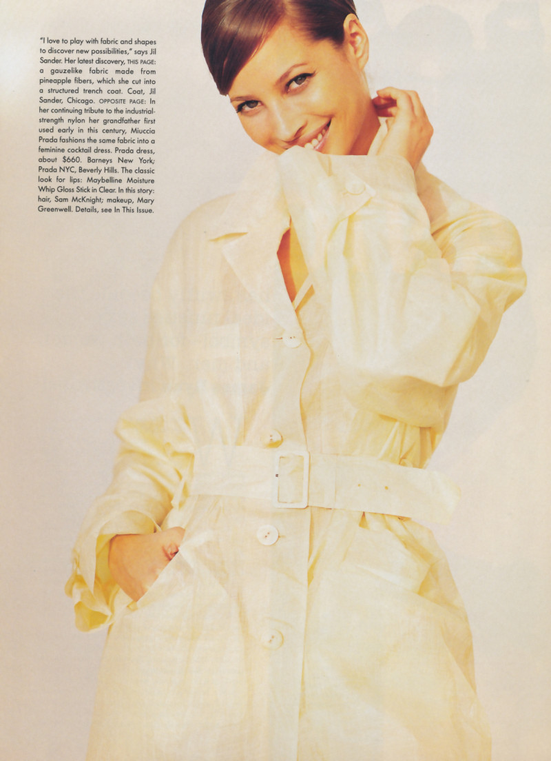 Christy Turlington featured in Updating the classics, January 1995