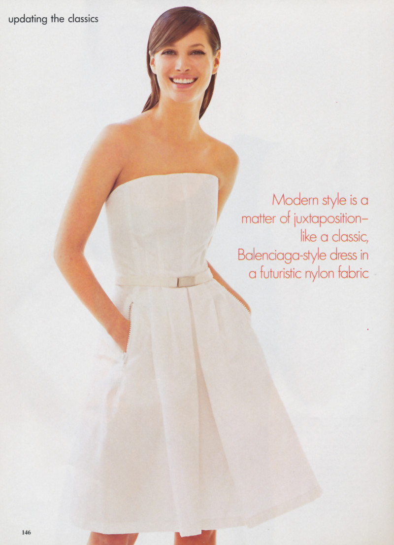 Christy Turlington featured in Updating the classics, January 1995