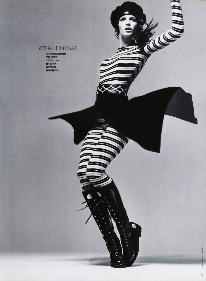 Stephanie Seymour featured in The top show of Avedon and Versace, September 1995