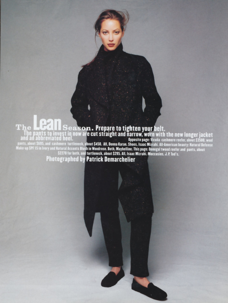 Christy Turlington featured in The lean season, October 1995