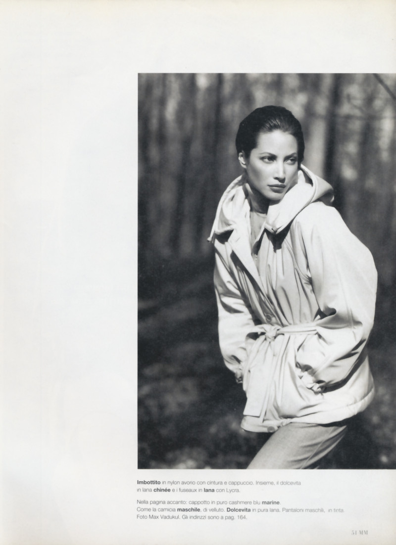 Christy Turlington featured in Nuova naturalezza, September 1995