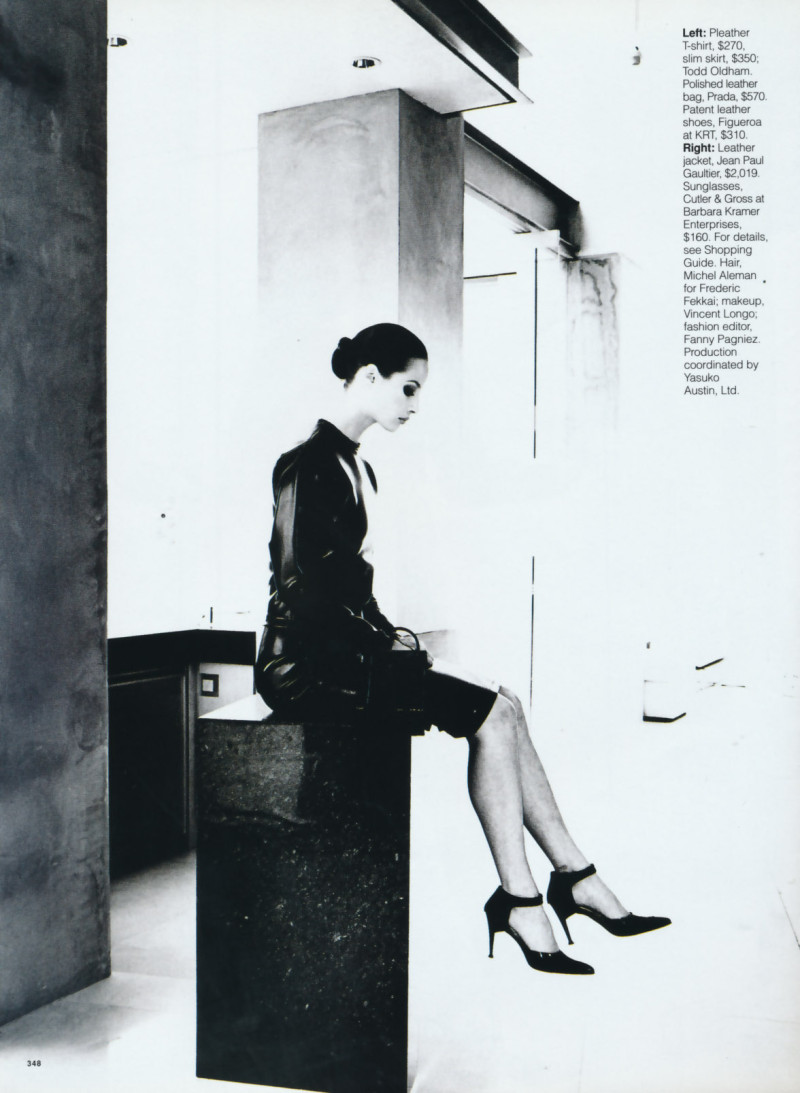 Christy Turlington featured in Industriel strength, September 1995