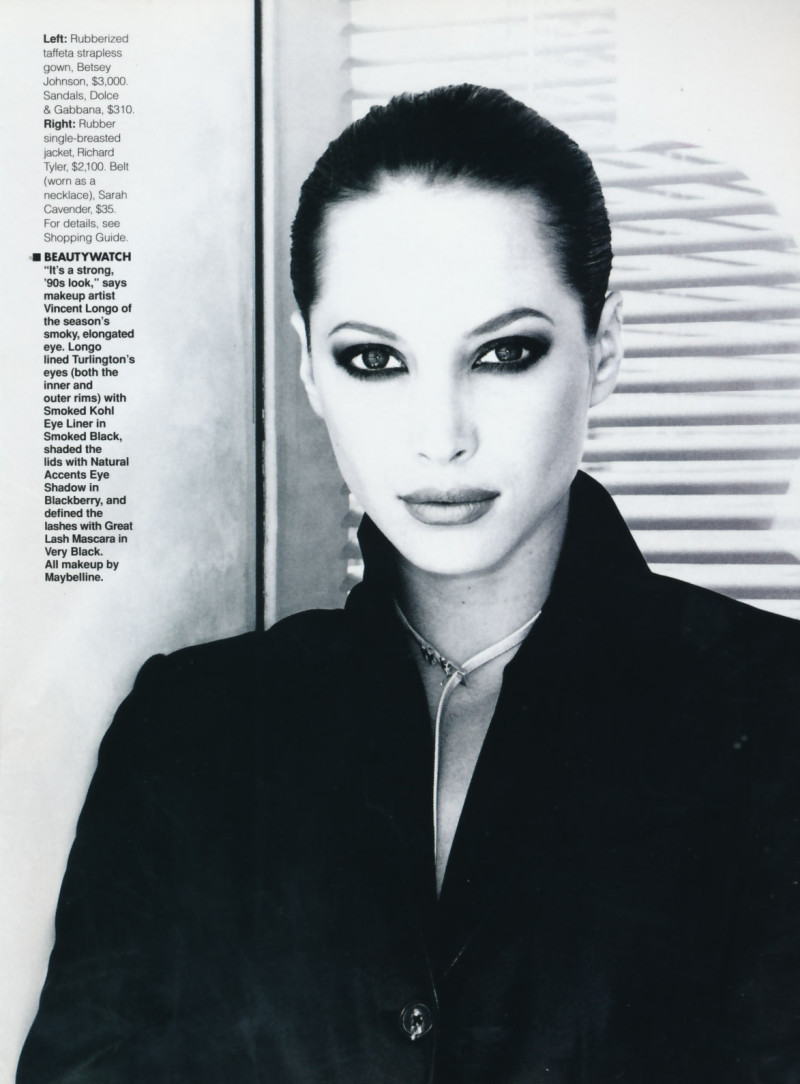 Christy Turlington featured in Industriel strength, September 1995