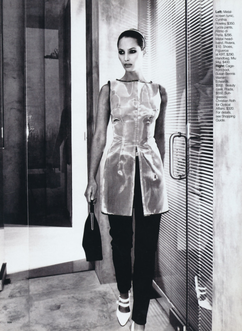 Christy Turlington featured in Industriel strength, September 1995