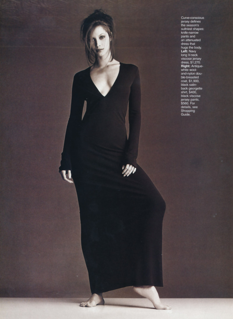 Christy Turlington featured in Models are actresses, March 1996