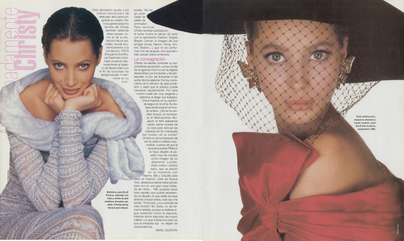 Christy Turlington featured in Apasionadamente Christy, January 1996