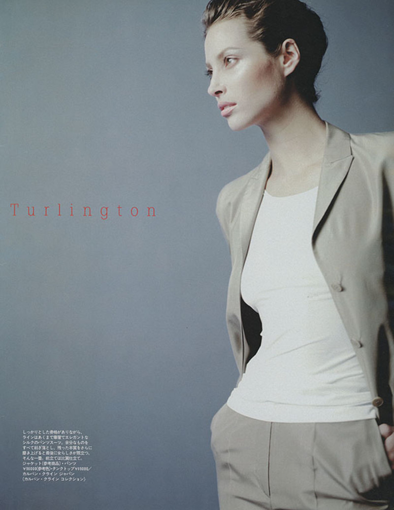 Christy Turlington featured in Calvin Klein\'s collections, June 1997