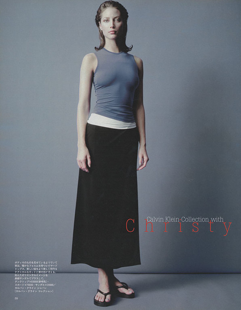 Christy Turlington featured in Calvin Klein\'s collections, June 1997