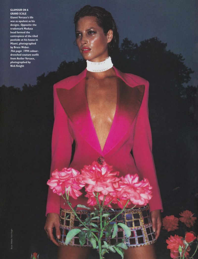 Christy Turlington featured in Gianni Versace, October 1997