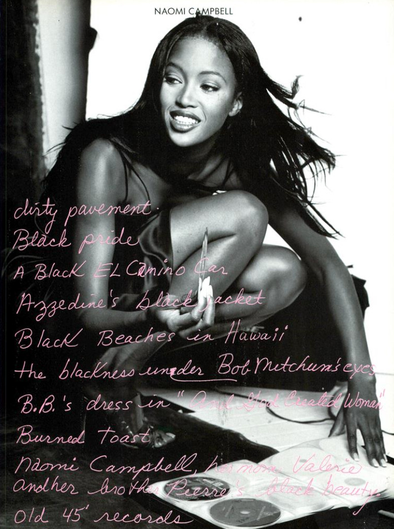 Naomi Campbell featured in My favorite black things are, January 1997