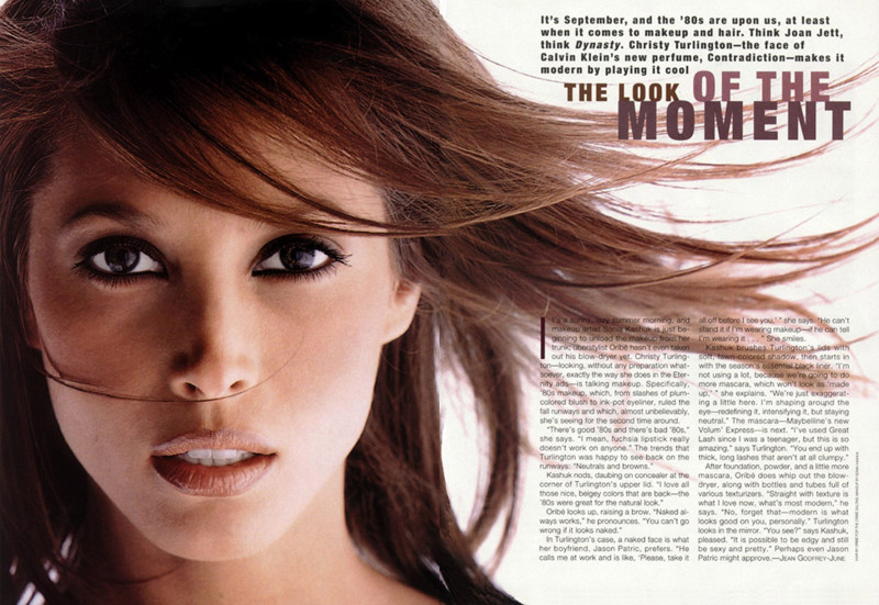 Christy Turlington featured in The look of the moment, September 1997