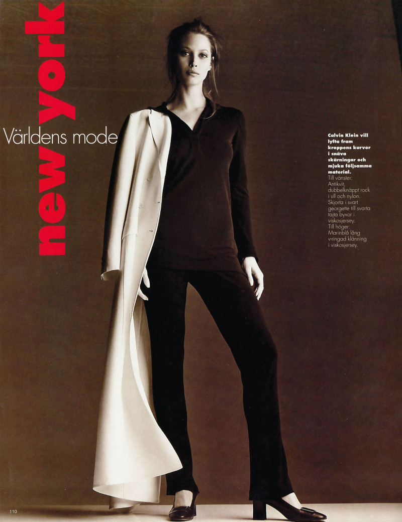 Christy Turlington featured in Varldens mode, November 1997