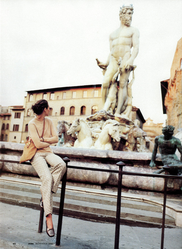 Christy Turlington featured in La dolce vita, November 1998