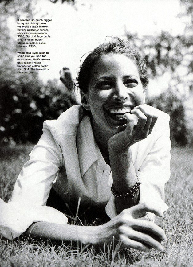 Christy Turlington featured in La dolce vita, November 1998