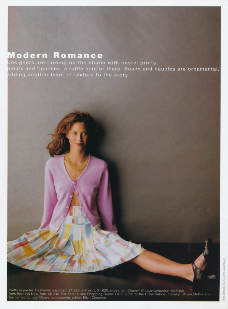 Christy Turlington featured in Objects of desire, December 1998