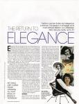 The return to elegance