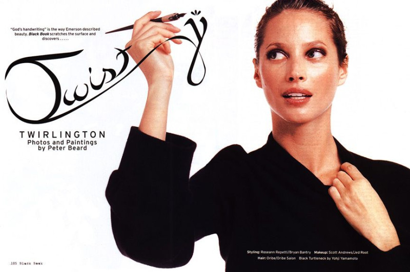 Christy Turlington featured in Twisty Twirlington, December 1998