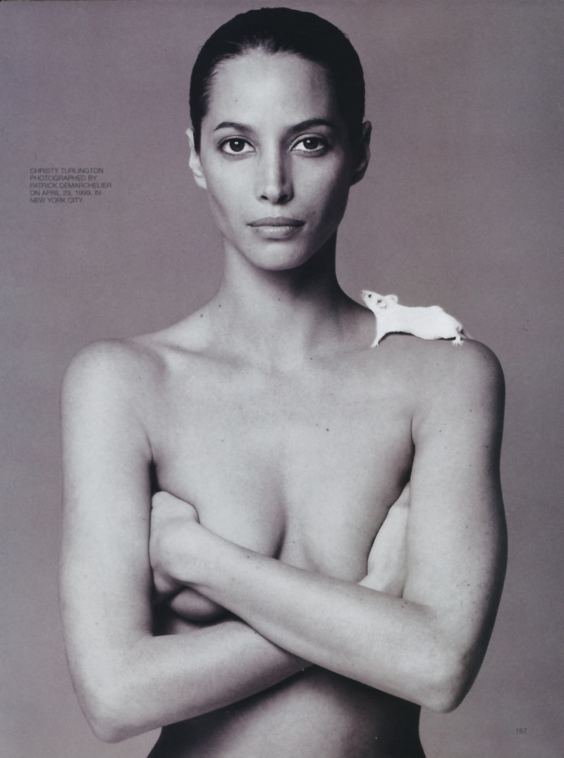 Christy Turlington featured in The white album, July 1999