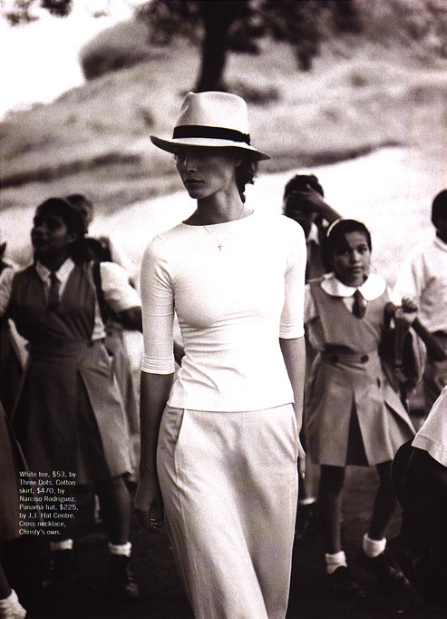 Christy Turlington featured in Return to Cuscatlan, January 1999