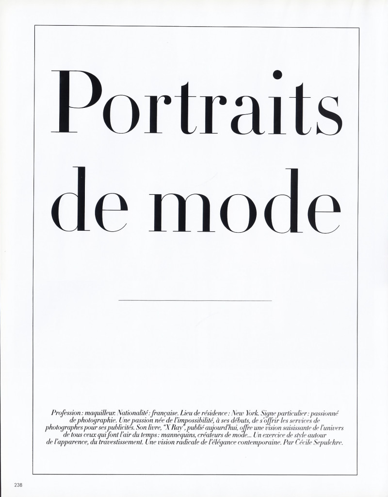 Portraits de mode, December 1999