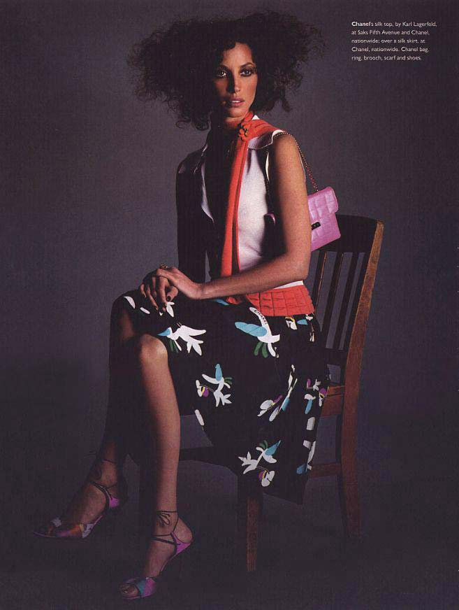 Christy Turlington featured in Sitting pretty, March 2000