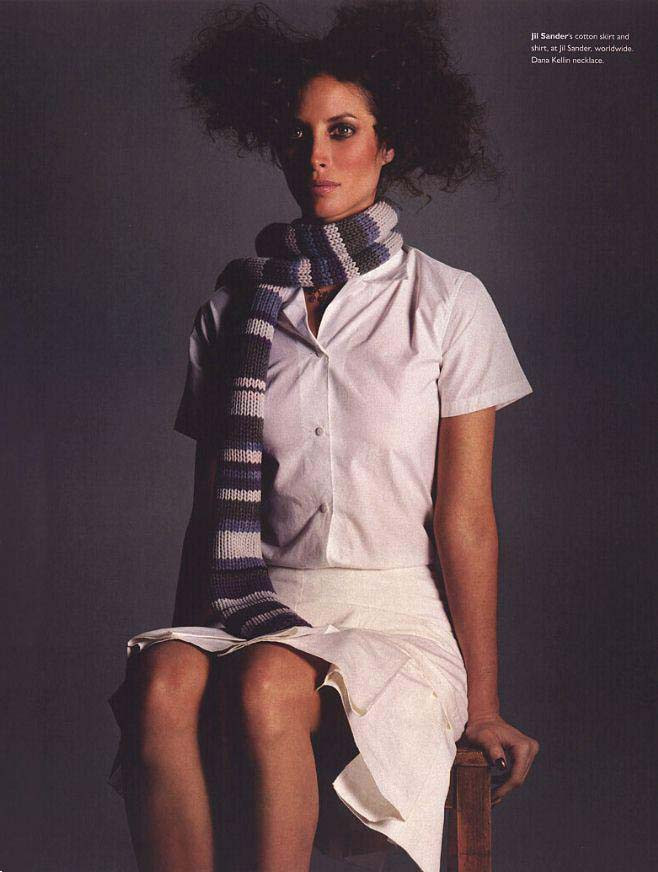 Christy Turlington featured in Sitting pretty, March 2000