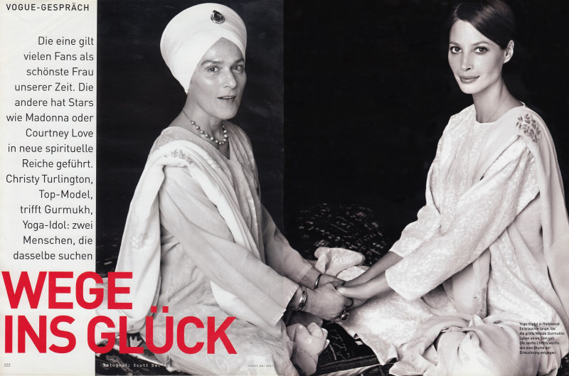 Christy Turlington featured in Wege ins gluck, May 2001