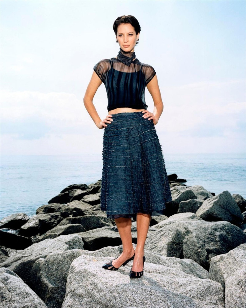 Christy Turlington featured in Rhapsody in blue, June 2001