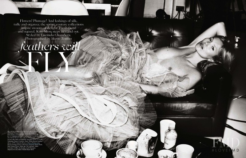Kate Moss featured in Feathers Will Fly, May 2013