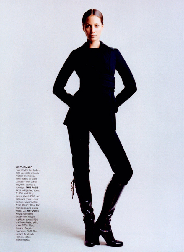 Christy Turlington featured in Marc of genius, September 2001