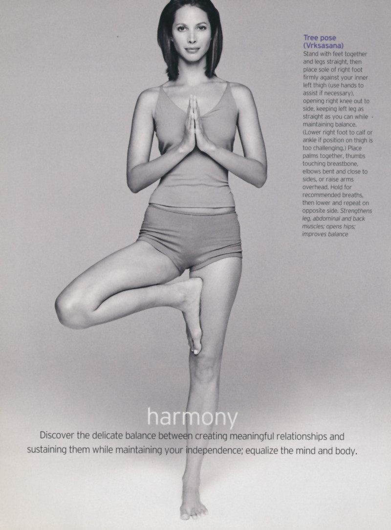 Christy Turlington featured in Life in balance, December 2002