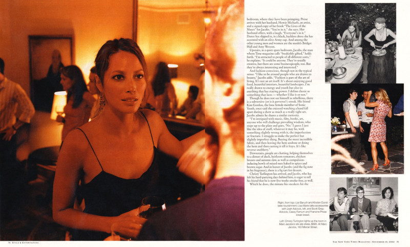 Christy Turlington featured in Real glamour, November 2002