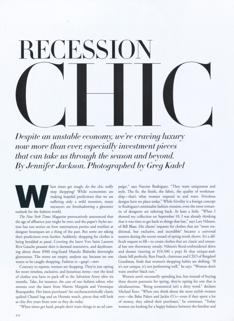 Recession chic, March 2002