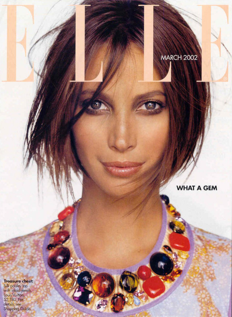 Christy Turlington featured in The romantic age, March 2002