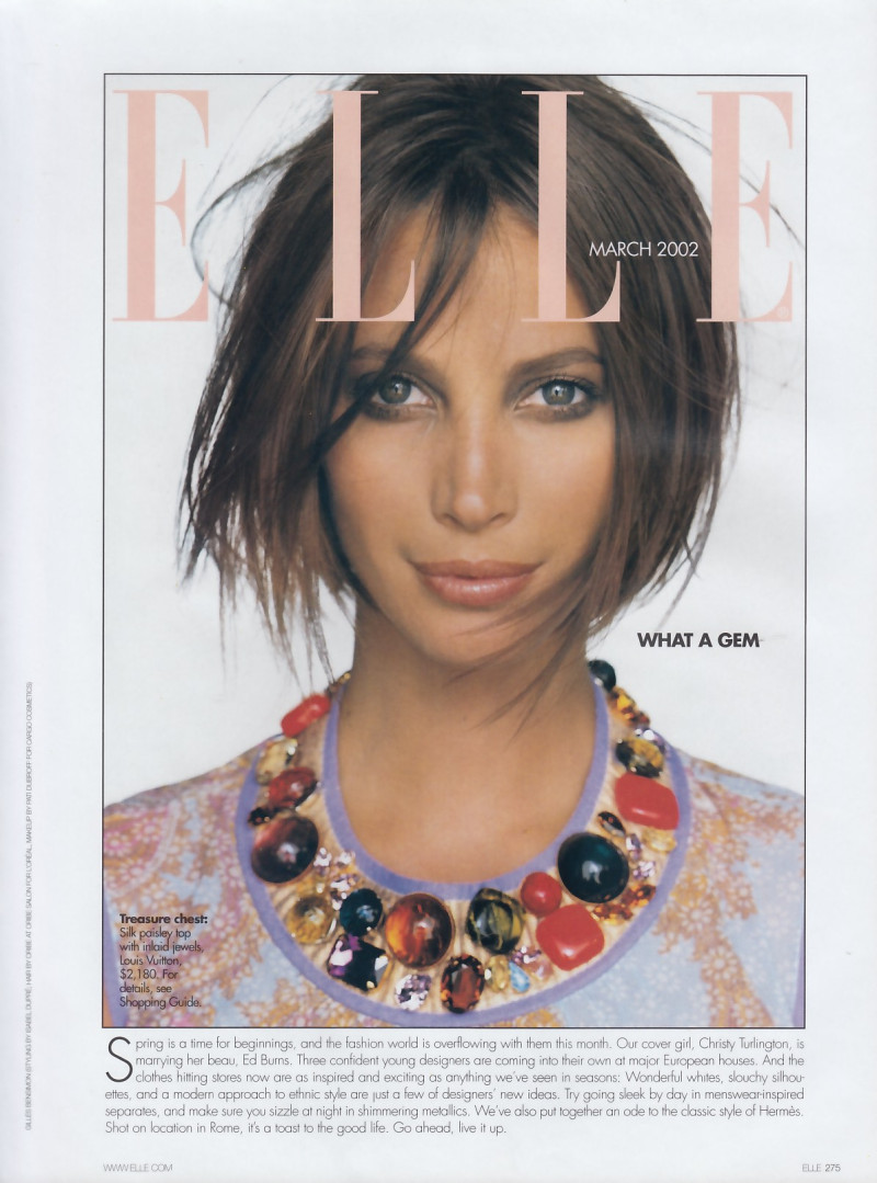 Christy Turlington featured in The romantic age, March 2002