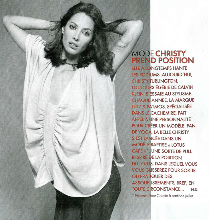 Christy Turlington featured in Christy prend position, June 2003